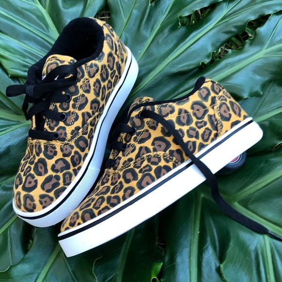 leopard print heelys